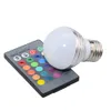 LED 3W RGB Globe Lamp 16 Kleuren RGB Lamp Aluminium 85-265V Draadloze Afstandsbediening E27 DIMBARE RGB Lichtkleur Wijzigen LED-lamp