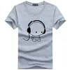 Top Qualität T-shirts Mode Headset Cartoon Gedruckt Casual T-Shirt Männer Marke T-Shirt Baumwolle T-Shirt Plus Größe 5XL