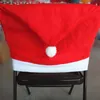 Capas de cadeira de natal papai noel chapéu vermelho para decoração de jantar decorações para casa ornamentos suprimentos mesa de jantar decorações de festa mk8377713