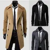 Mens Designer Kläder Trench Coats Gratis Frakt Vinter Fashion Single Breasted Cashmere Jacket Coats Men Overcoat Casacos