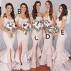 Charm Sequins Mermaid Şampanya Gelinlik Modelleri 2017 Seksi Beş Farklı Stilleri Ile Özel Made Düğün Konuk Elbiseleri Bölünmüş Yan