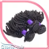 Top -Selling 3 Bündel Afro Kinky Curly Human Hair weben rohe unverarbeitete peruanische jungfräuliche Bouncy Locken in Erweiterungen nähen