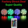 5050 SMD 10 LED Dompelaars Kaars Lamp Afstandsbediening Multicolor Floral Vaas Base Waterdicht Licht Bruiloft Verjaardag Party Decoratie