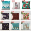 45 * 45cm Xmas Pillow Natal Case Capa rena Elk Jogue Sofá sesta capas de almofada Papai Noel Home Decor