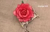 teste di rosa fiori artificiali rosa fiori di plastica testa di fiore finta fiori di seta di alta qualità spedizione gratuita