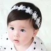 10pcs del cordón de Hairbands lindo muchachas de flor de pera de Kawaii sólido gasa floral suave recién nacido Diademas Accesorios Headware