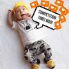 Niedliche Karikatur kleines Monster Baby Mädchen Jungen Outfits Sommer Sets Junge Baumwolle Tops T Shirts + Pluderhosen 2pcs Kleidung Anzüge 11902