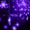 3.5M 100SMD Fiocco di neve LED Stringa di luci per tende Festoon Lights Holiday Christmas Wedding party Decor