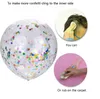 Confetti Filled Balloons Helium Quality Party Wedding Valentines Birthday Decoration round clear ballon Hen Decor 3603903913030352