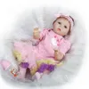 Lifelike 22 inch Cloth Body Soft Silicone Reborn Babies Doll Fashion Newborn Realistic Baby Toy Wearing Cute Clothes