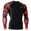 Chemises de compression graphiques complètes en gros à manches longues Fitness GYM MMA Crossfit Running Sports Tops Chemises