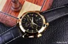 orsining 2019 Retro Fashion Designer Three Dial Decoration Genuine Leather Golden Men Brand Luxury Automatic Mechanical Watches