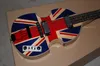 McCartney Hof H500 / 1-CT Çağdaş Keman Deluxe Bas İngiltere Bayrağı Elektro Gitar Alev Akçaağaç Yukarı Geri 2 511B Zımba Pickups