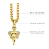 Vendita in fabbrica 18K Bling Gold Angel Boy Collana con pendente Gioielli Hip Hop Collana con micro angelo Collana con cherubino per unisex con confezione regalo