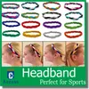 Echt gevlochten elastische stretch mode hoofdbanden voor tieners meisjes vrouwen softball pack volleyball basketbal sportteams set