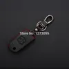 Hand gestikt lederen autosleutel Case Cover voor Mazda 3 5 6 8 MAZDA 323 CX-7 CX-9 2 Knoppen Vouwtoets Keychain Accessoire