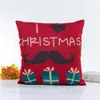 Linnen kussensloop vintage chirstmas stijl patroon kussenhoes Home decoratieve goedkope kussensloop 45x45cm Q179