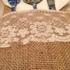 Lace burlap cutlery holders pouch utensil storage bag linens vintage heart wedding party supplies Christmas tableware decoration flatware