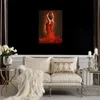 Dekorative Malerei Tanzen Frau Spanische Flamenco-Tänzer Leinwand Kunstwerk Für Wanddekor Handöl Gemalt Hohe Qualität