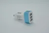 3 USB Car Charger Metal Alloy 5V 1A Charging Adapter Universal for smart phone 200pcs/lot