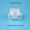 10pcs/Lot Promotion 15g Plastic Cream Jar Small Diamond Women Cosmetic Container 1/2 OZ Eye Cream Vial 15 Gram Refillable