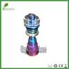 Kolorowe szklane paznokcie kwarcowe Rainbow Dogal Titanium Paznokcie Zestaw 6 w 1 10mm 14mm 18mm Kobiet / Mężczyzna Carb Cap Rainbow Ti Nail Damber