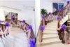 Main courante d'escalier de mariage, fleurs décoratives, décoration de salle de mariage, boule de fil de neige, décoration d'escalier de fête de mariage, Whole7233262