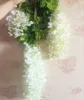 シルクウィステリアラタン6色人工ウィスターの花飾り、結婚式のホームパーティーのためのシルクビーンの花の花花柄の飾り