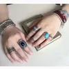 4 stks / set Vintage Elephant Ring Ancint Silver Bronze Knuckle Rings Band Ringen Mode-sieraden Set voor Vrouwen Gift Drop Shipping