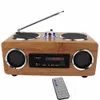 Kablosuz Bluetooth Çok Fonksiyonlu Bambu Taşınabilir Hoparlör Bambu Ahşap Boombox TF / USB Kart Hoparlör FM Radyo Uzaktan Kumanda MP3 Çalar