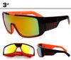 MOQ = 10st män Solglasögon Brand Designer de Sol Big Frame Face Domo Men Sport Coating Eyewear Gafas de Sol Masculino B20301670495