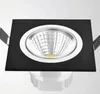 Prix de gros Vente chaude Dimmable 9W 15W COB Led Downlight Encastré Au Plafond Spot AC85-265V Blanc Froid / Blanc Chaud / Blanc Led Downlight