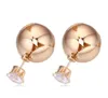 Pendientes joyería mujer moda exquisita alta calidad circón 18K chapado en oro bolas pendientes enteros TER0292275820