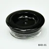 Nowy Hot 100 Kosmetyczne Black Square Słoiki Grube Wall Square Beauty Containers - 3 ml / 3 gram (czysta czapka) Plastikowy Pusty Jar Makijaż