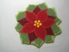 Hand Hooked Christmas Red Poinsettia Floral Mat Living Door Mats Carpet Embroidered Porch Doormat Floor Rug Home Decoration Xmas 1413854