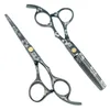 5.5 tum 6.0inch Sakura Barber Salon Svart Hår Saxar Barber Thinning Hair Shears Frisör Razor JP440C Gratis frakt, LZS0098