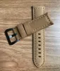OCYSA BROWN Black Crazy Horse Leather äkta klockor Belt Watch Strap OCY002 24mm 26mm Fit For Pam Watches7440855