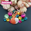 Gratis shopping smycken tillbehör kristall rhinestone regnbåge färger regal påfågel fågel mode djurpinnar broscher för kläder