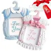 Gratis frakt! 40pcs / lot, gullig baby tema fotoram favoriserar pojke / flicka baby birthdege favoris