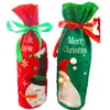 Christmas gift bags ornaments Santa Claus snow men bags Red wine bottle bag packaging Festive Party Supplies Kitchen Dinner Decorations