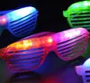 ファッションLEDライトガラス点滅シャッターの形のメガネLEDフラッシュメガネサングラスの踊りのパーティーサプライ品祭り装飾E1680305