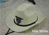 Neuer westlicher Rodeo-Cowboy-Brown-Strohhut verzierter lederner Bullen-Band-Unisexsonne-Strand-Hut für Mann-Frauen 6pcs/lot Freies Verschiffen