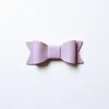 Without clips Hotsale PU Leather Bows Mini size Hair Clip Small Bowknot Faux Shinning Hairpins 24pcs/lot Wholesale Girls Newborn Baby Clips