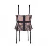 Lingerie zoals overborst Corset Busiter met Underwire Cups Detail en Contrast Lace Overlays Dames Sexy Valentijnsdag Corset