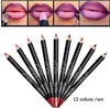 12 Kleuren/lot Waterdichte Lip Liner Potlood Set Lipliner Contour Matte Lippenstift Pen Langdurige Retro Rode Lip Potlood