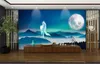 Europese stijl 3D HD eenvoudige behang TV achtergrond muur slaapkamer decoratieve schilderijen groene plant moderne behang