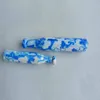 China azul e branco cor tabaco metal tubo filtro fumar tubos de mão titular cigarro mini snuff 78mm plataformas petrolíferas acessórios ferramenta