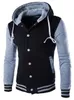 NIEUWE HOOFDBALTJE JAS MENSEN WINTER Herfst 2017 Fashion Design Black Mens Slim Fit Varsity Jas Merk Stijlvol College Jacekt Veste Homme