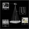 Modern Art Glass LED Pendant Light Glass Ball Chandelier Lighting Fixture G4 DIY Lamp for Living Room Dining Roon