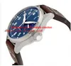 Montre-bracelet de luxe de qualité supérieure, grand pilote, cadran bleu nuit, automatique, 46MM, pour hommes, montres 266q